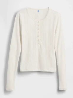 Gap × Summer Fridays Pointelle Henley PJ Top