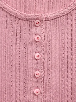 Gap × Summer Fridays Pointelle Henley PJ Top