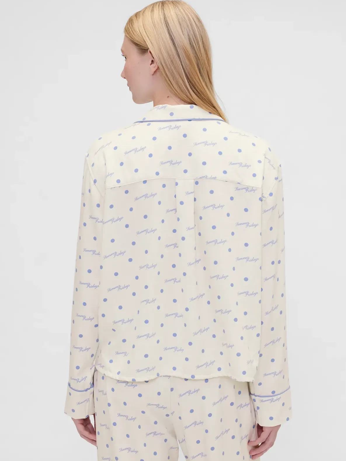 Gap × Summer Fridays Relaxed Flannel Dotted PJ Shirt
