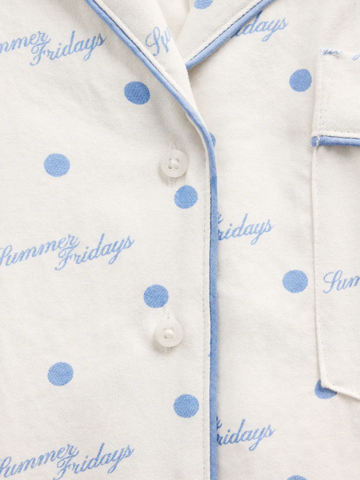 Gap × Summer Fridays Relaxed Flannel Dotted PJ Shirt