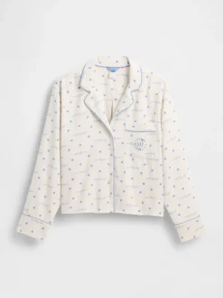 Gap × Summer Fridays Relaxed Flannel Dotted PJ Shirt