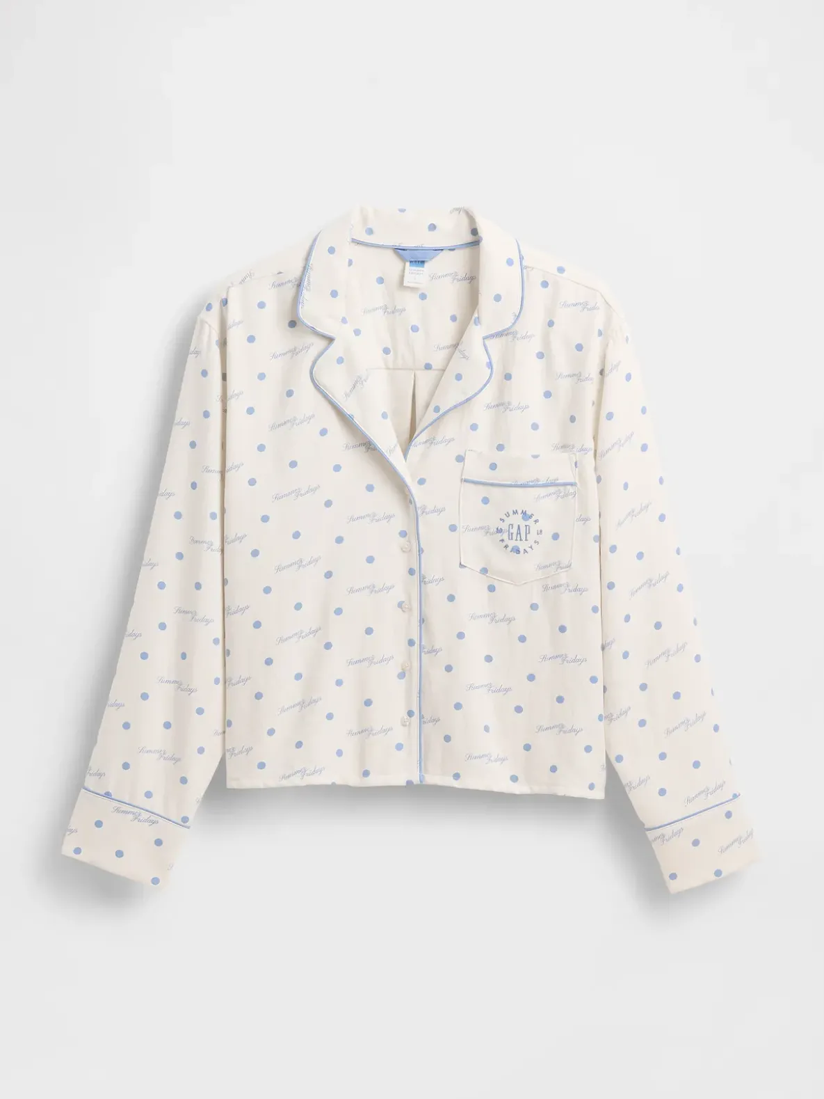 Gap × Summer Fridays Relaxed Flannel Dotted PJ Shirt