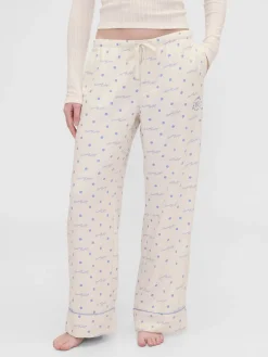 Gap × Summer Fridays Relaxed Flannel Dotted PJ Pants