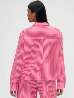 Gap × Summer Fridays Relaxed Poplin Stripe PJ Shirt