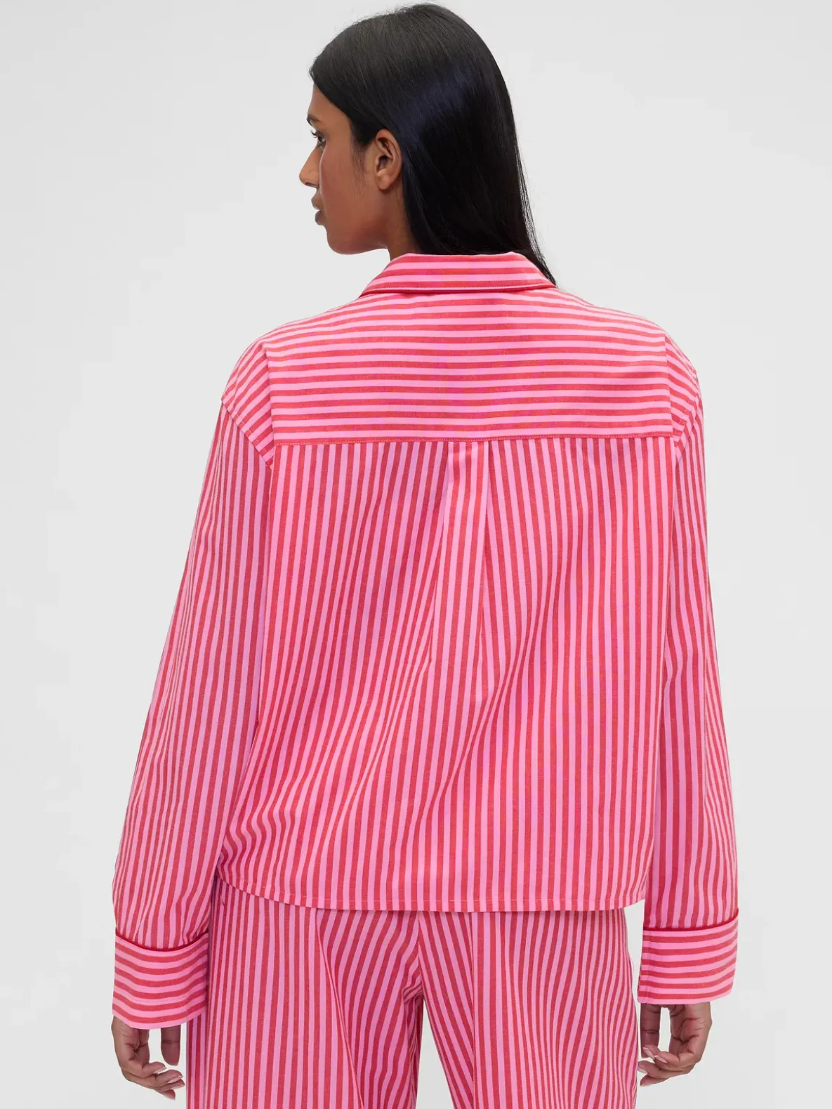 Gap × Summer Fridays Relaxed Poplin Stripe PJ Shirt