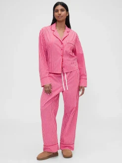 Gap × Summer Fridays Relaxed Poplin Stripe PJ Shirt