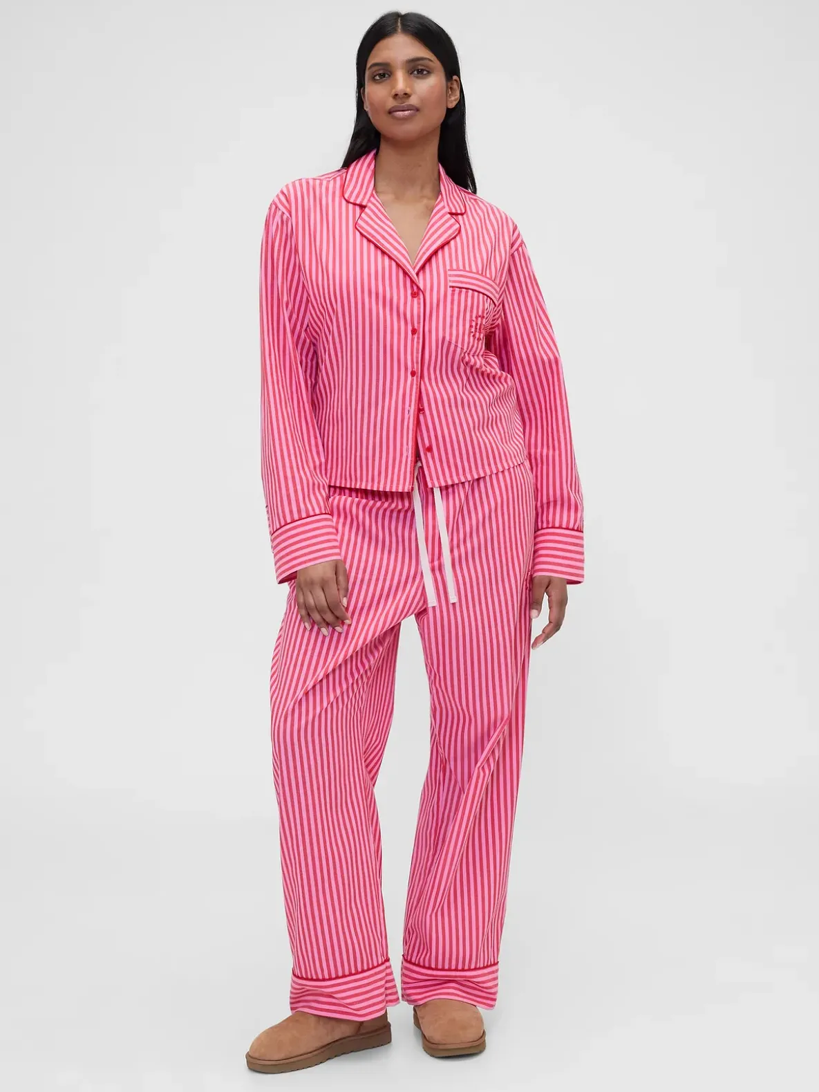 Gap × Summer Fridays Relaxed Poplin Stripe PJ Shirt