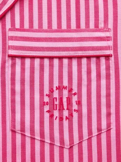 Gap × Summer Fridays Relaxed Poplin Stripe PJ Shirt