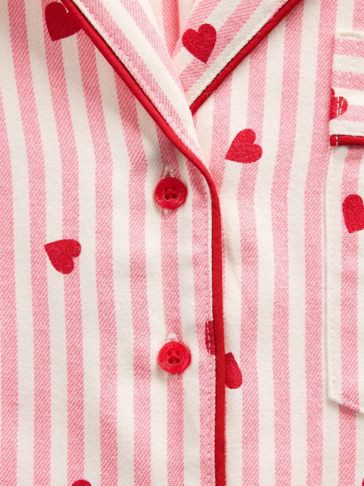 Gap × Summer Fridays Relaxed Flannel Hearts PJ Shirt