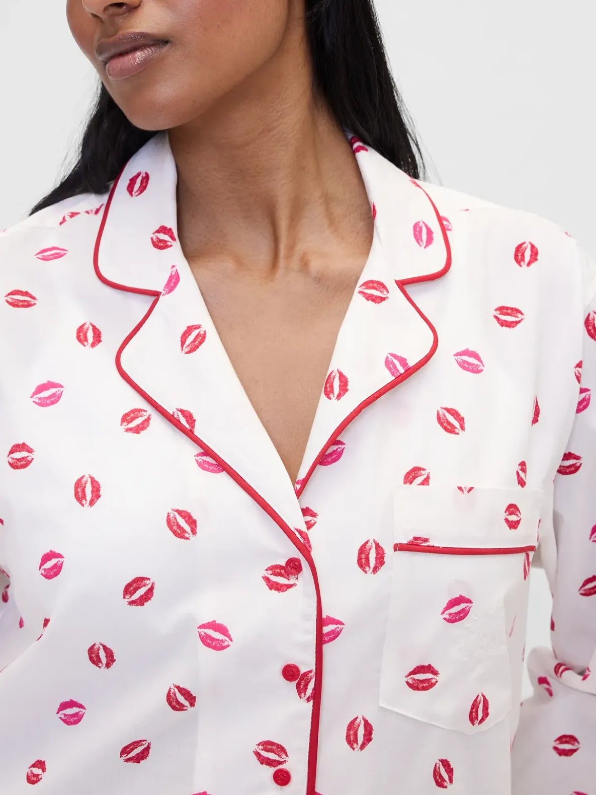 Gap × Summer Fridays Relaxed Poplin Kiss PJ Shirt