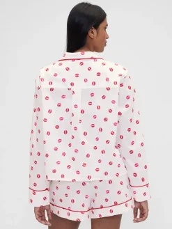 Gap × Summer Fridays Relaxed Poplin Kiss PJ Shirt
