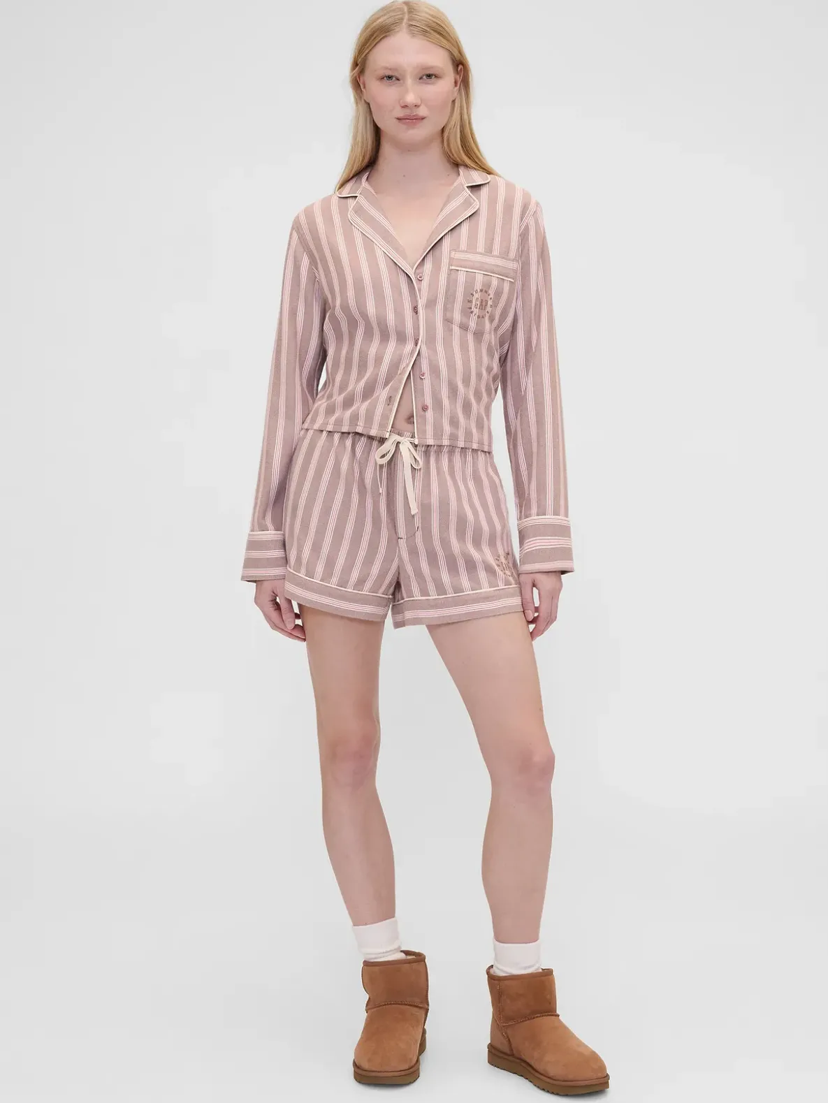Gap × Summer Fridays Relaxed Flannel Stripe PJ Shirt