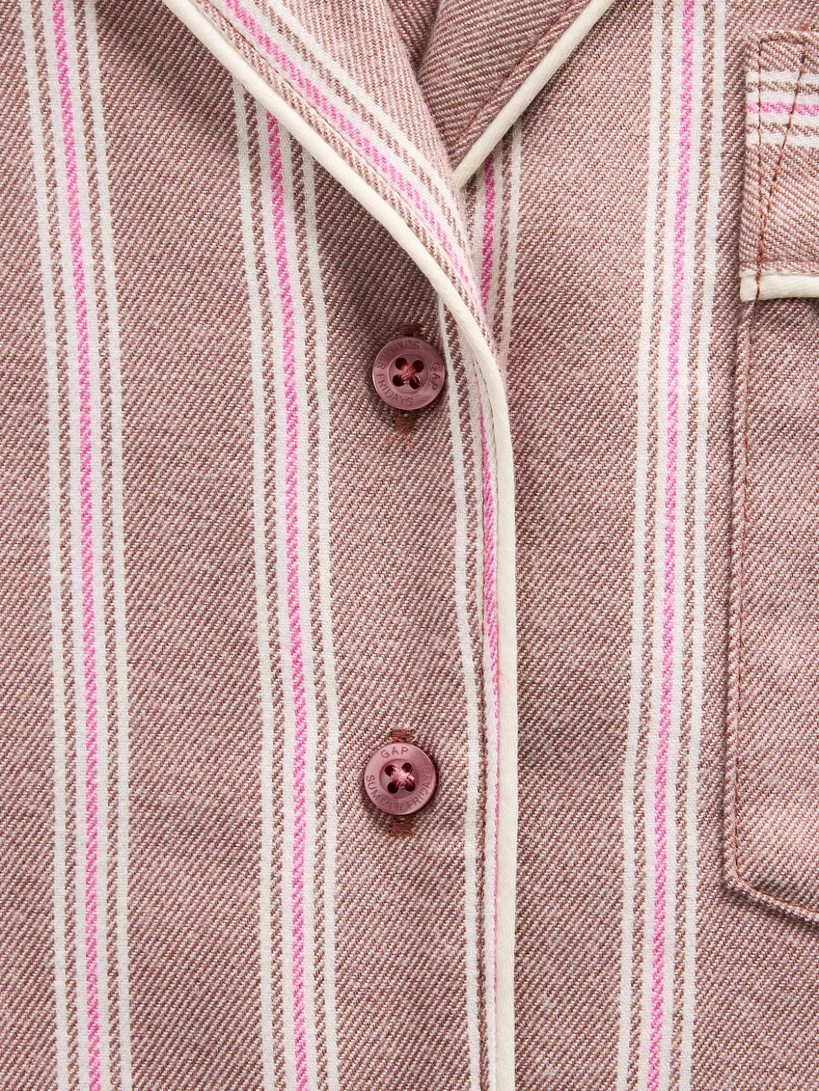 Gap × Summer Fridays Relaxed Flannel Stripe PJ Shirt