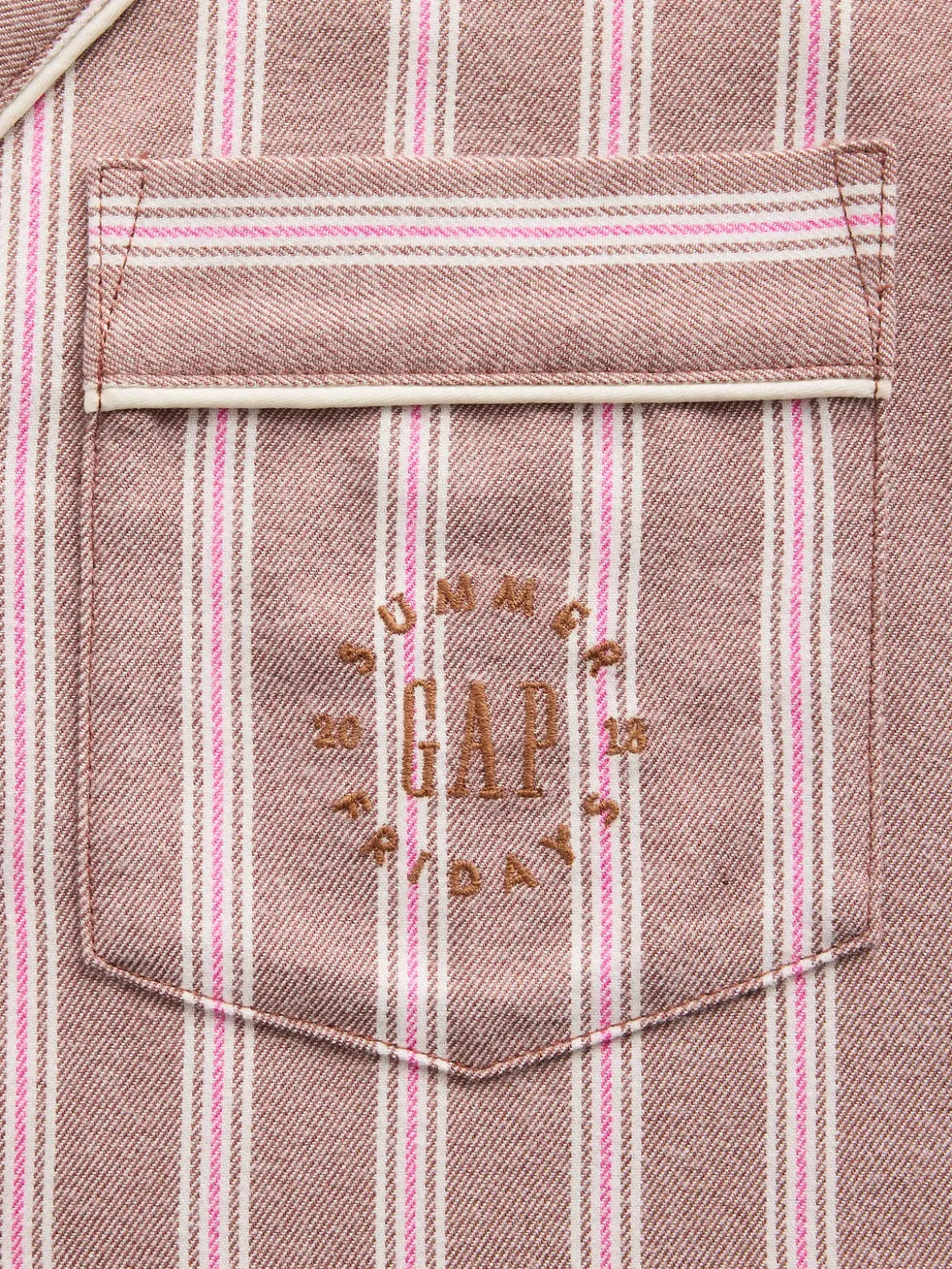 Gap × Summer Fridays Relaxed Flannel Stripe PJ Shirt