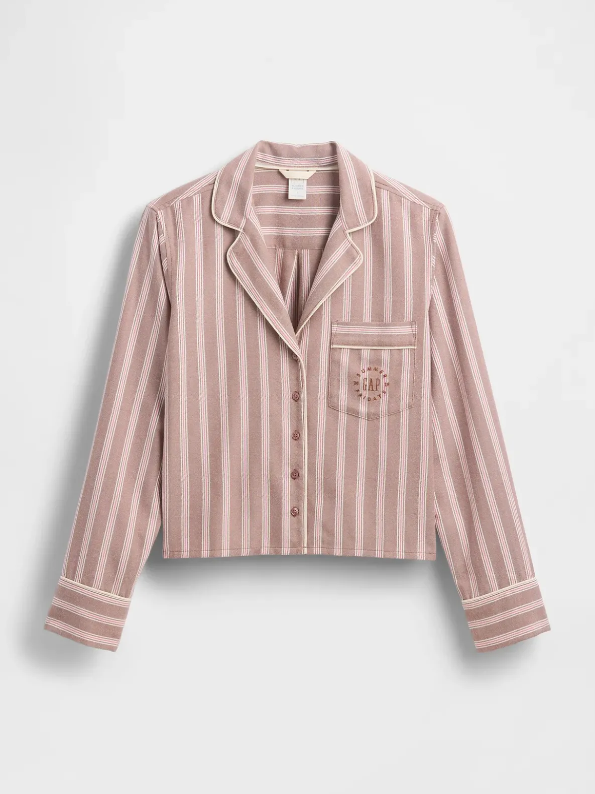 Gap × Summer Fridays Relaxed Flannel Stripe PJ Shirt