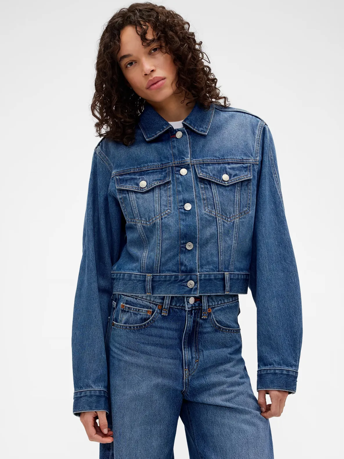 Gap × Victoria Beckham Relaxed Crop Denim Jacket