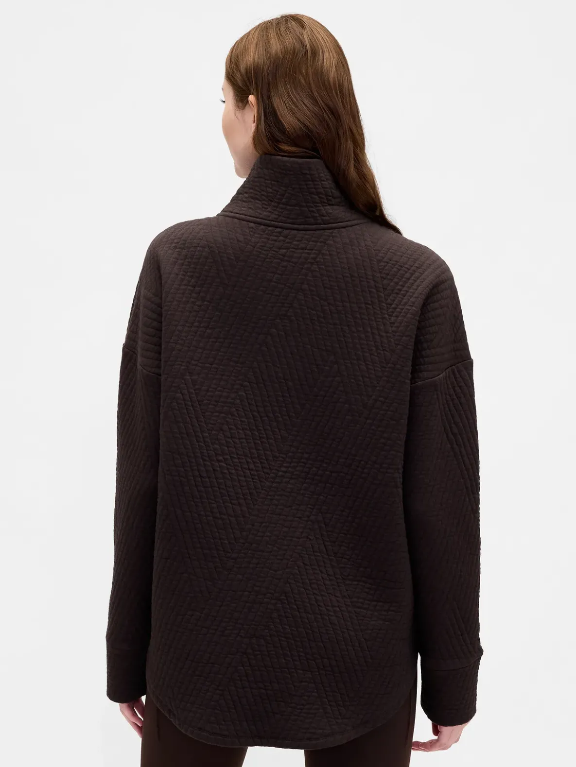 GapFit Quilted Jacquard Half-Zip Pullover