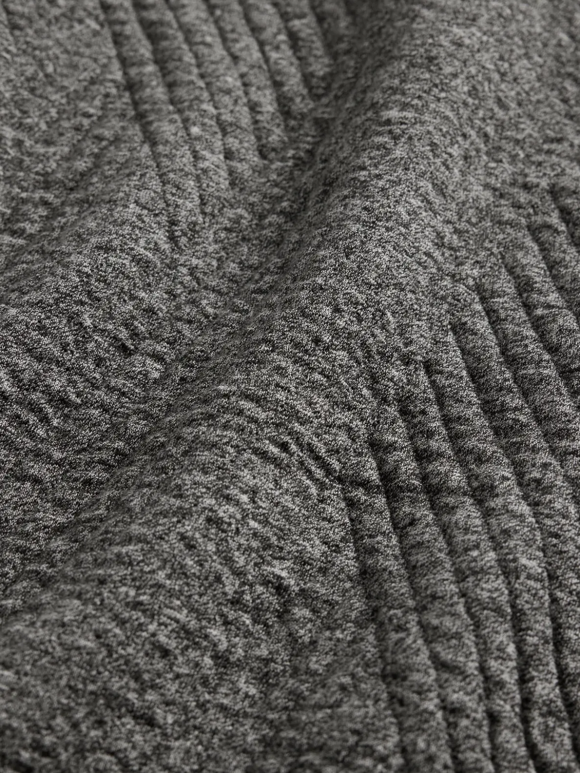 GapFit Quilted Jacquard Knit Funnel-Neck Pullover