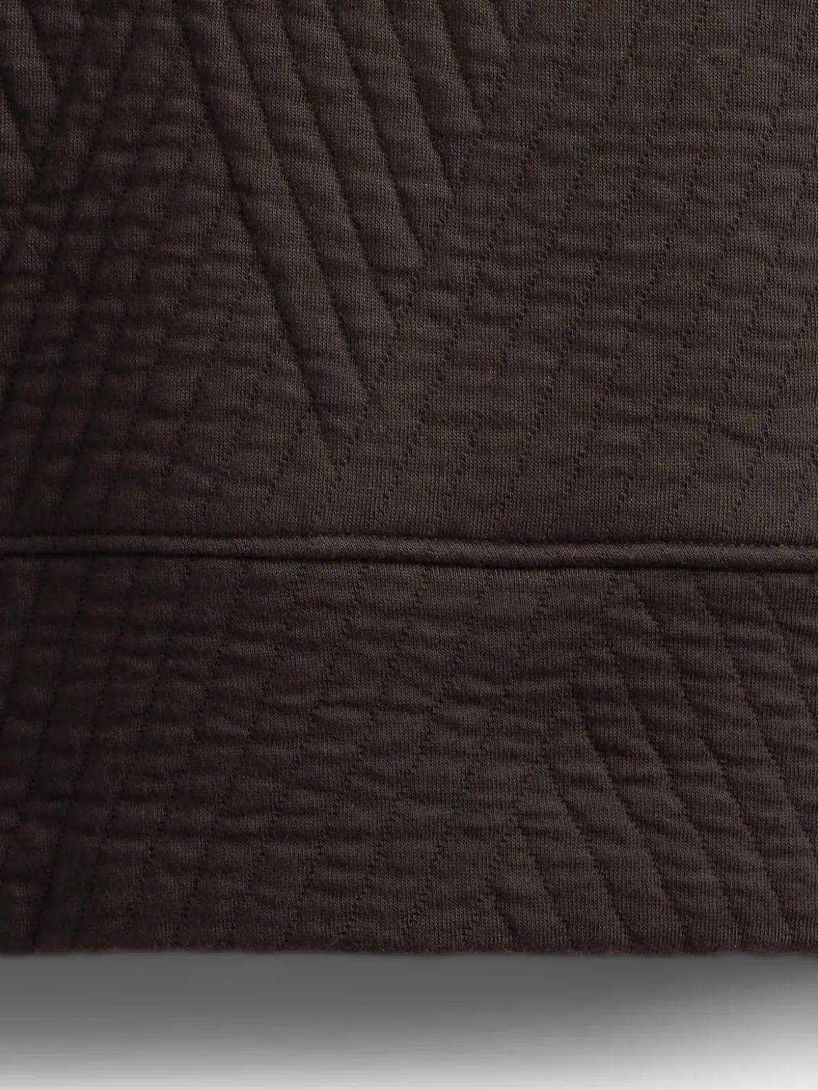 GapFit Quilted Jacquard Knit Funnel-Neck Pullover