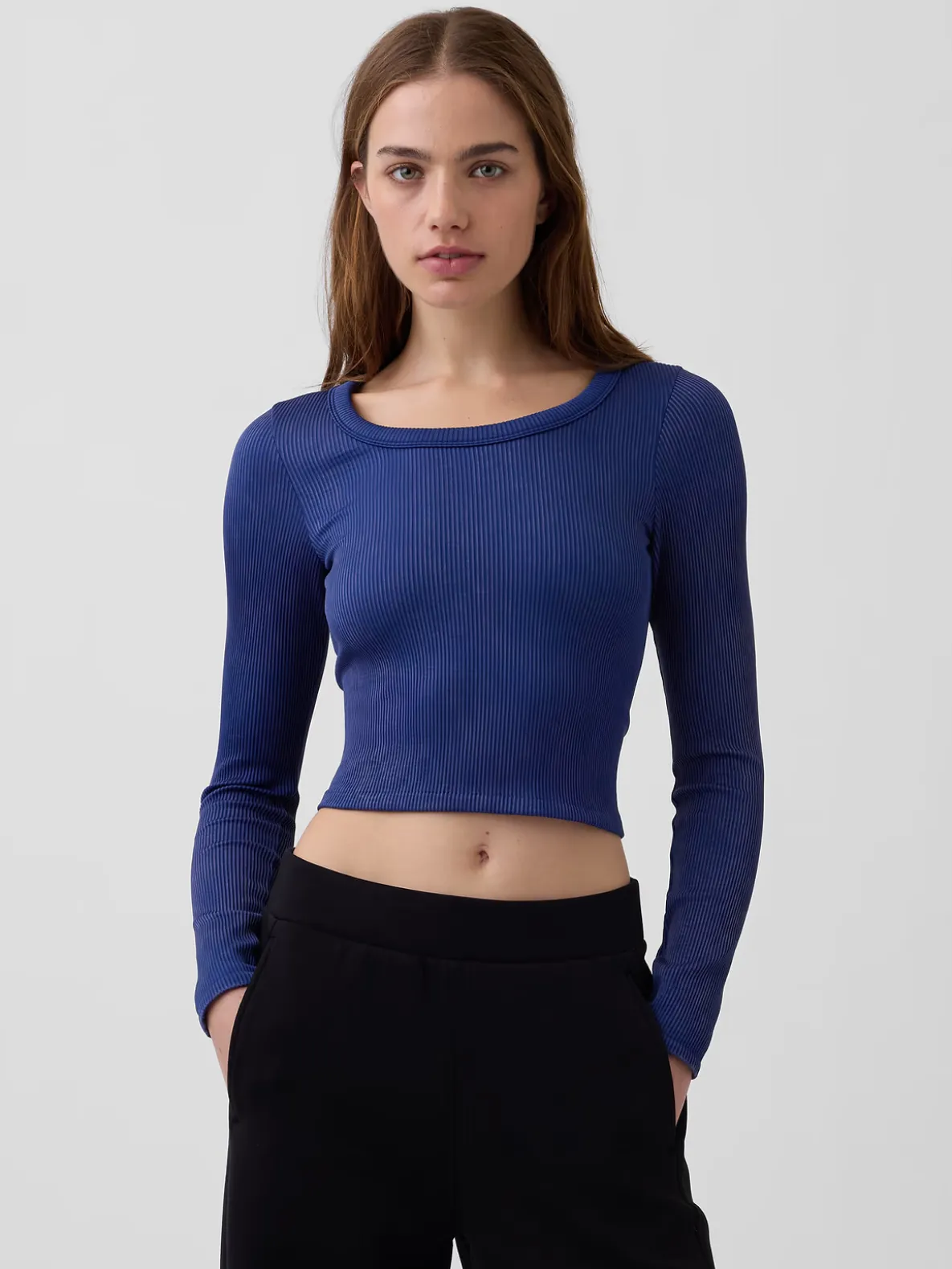 GapFit Seamless Rib Crop Top