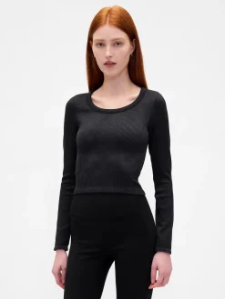 GapFit Seamless Rib Crop Top