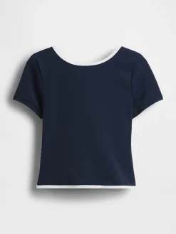GapFit Smooth Reversible Wrap Crop Top