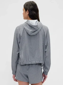 GapFit Tech Gingham Windbreaker