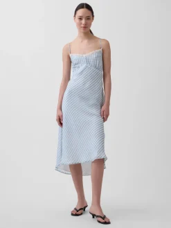 Gingham Midi Slip Dress