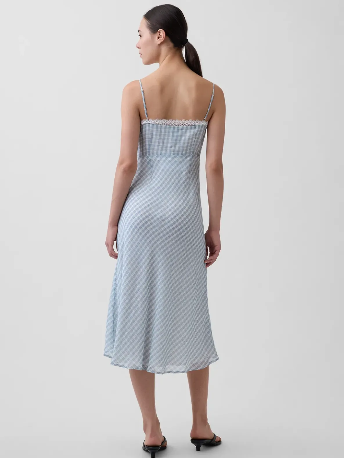 Gingham Midi Slip Dress