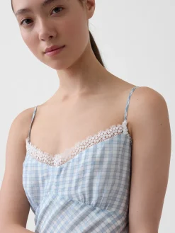 Gingham Midi Slip Dress