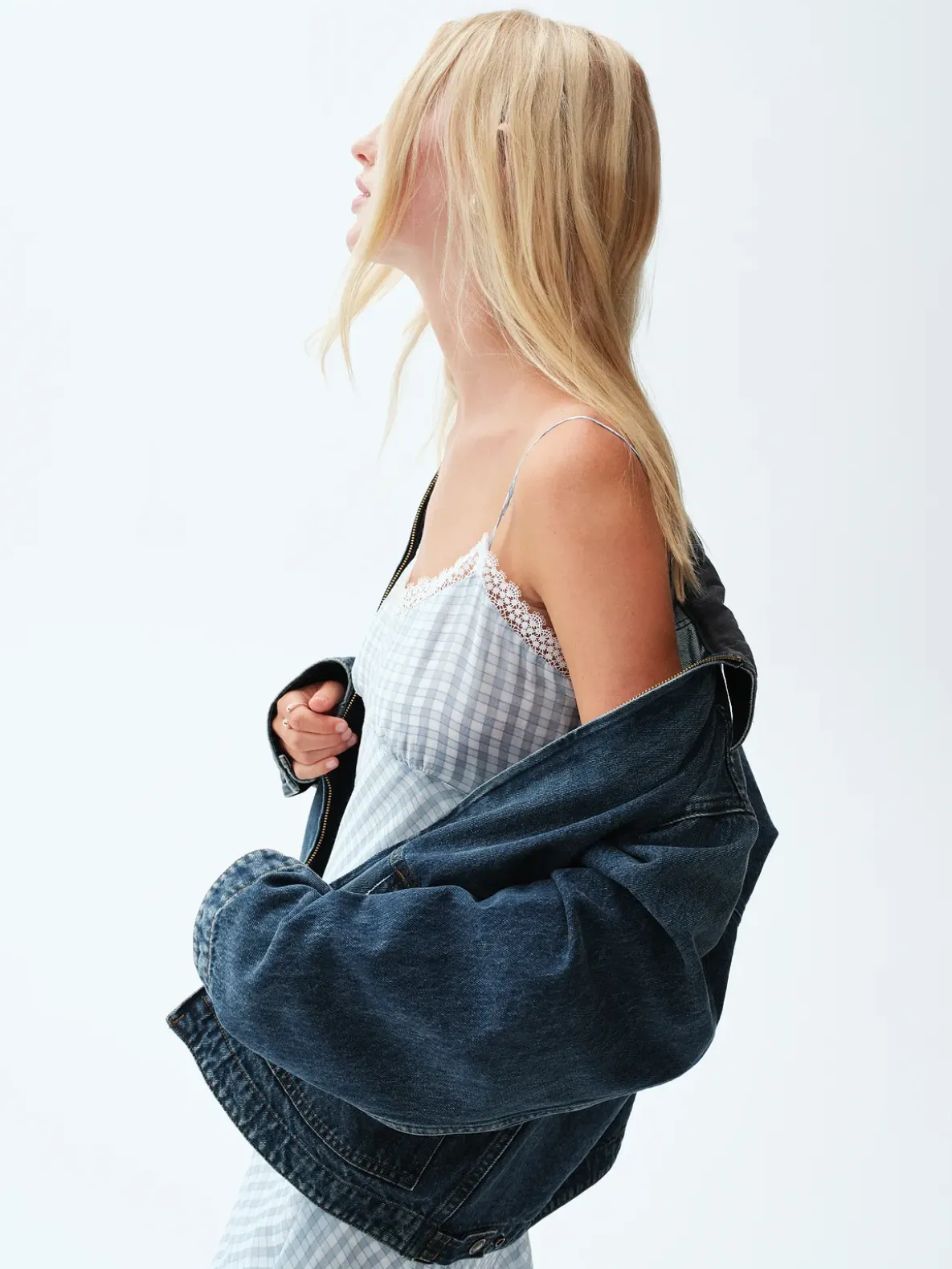 Gingham Midi Slip Dress