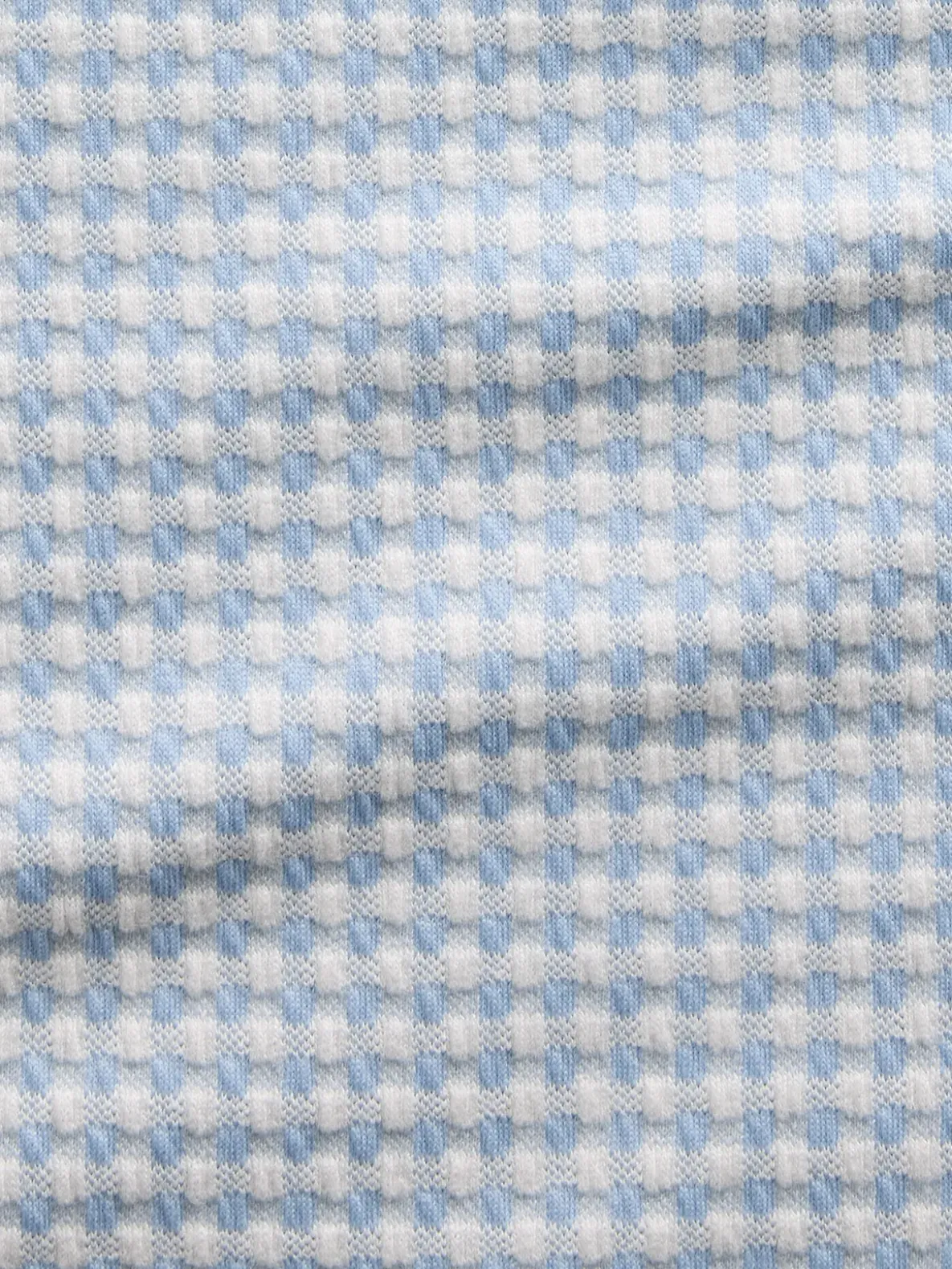 Gingham Pointelle Shell Tank Top