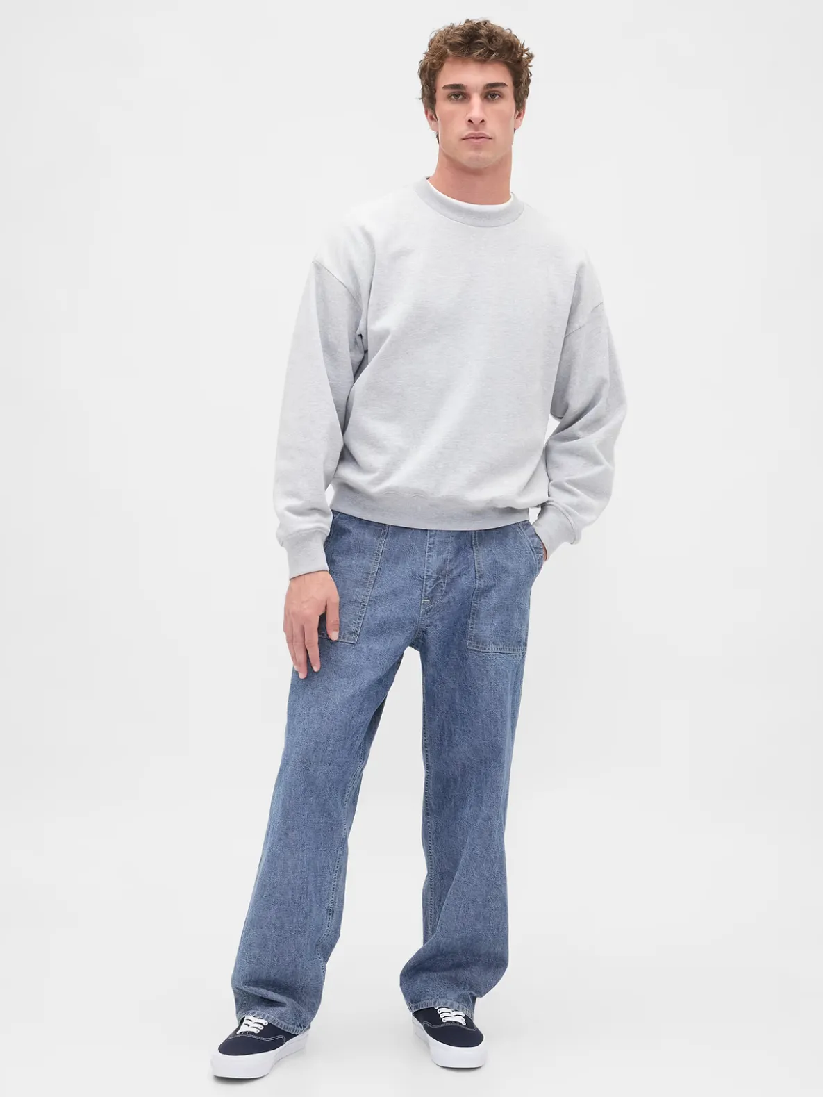 Heavyweight Chambray Baggy Trouser Jeans