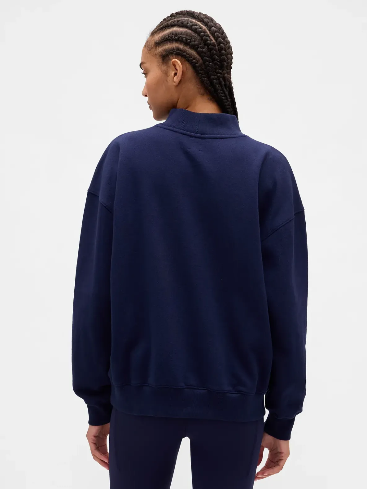 Heavyweight French Terry Oversized Mockneck Logo Sweatshirt