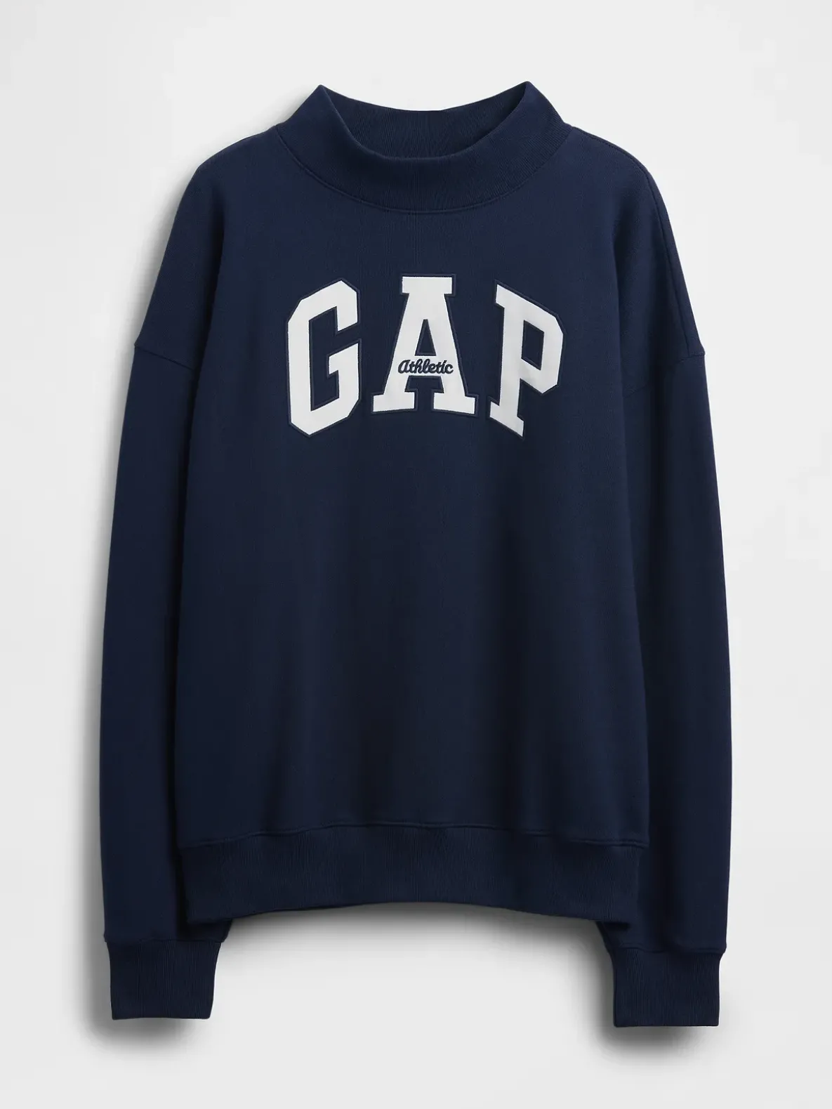 Heavyweight French Terry Oversized Mockneck Logo Sweatshirt