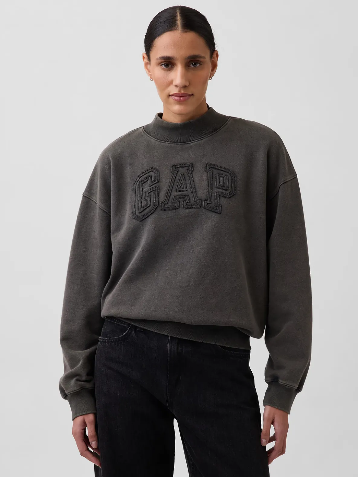 Heavyweight French Terry Oversized Mockneck Sweatshirt