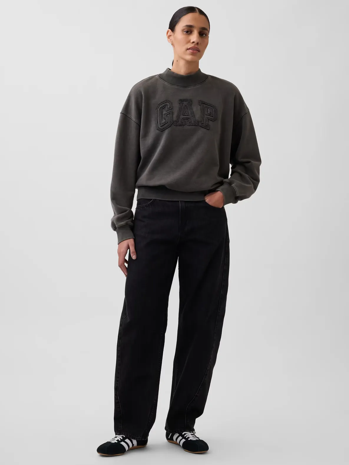 Heavyweight French Terry Oversized Mockneck Sweatshirt