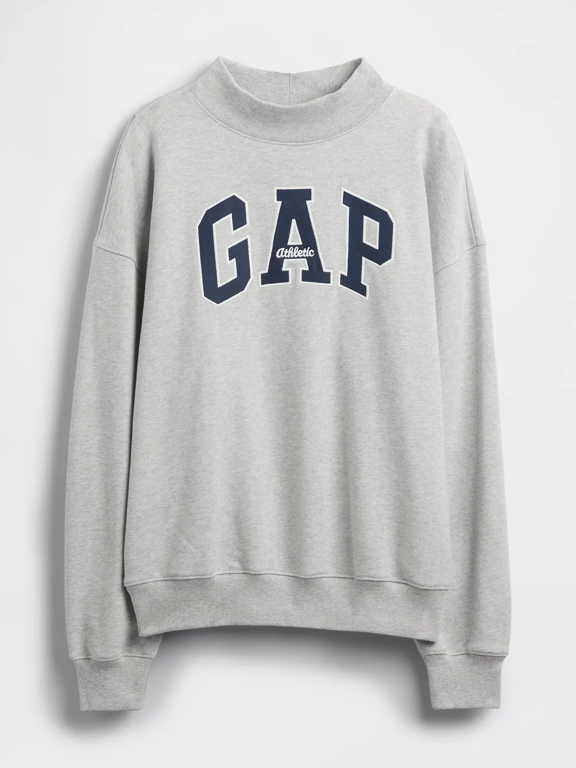 Heavyweight French Terry Oversized Mockneck Logo Sweatshirt