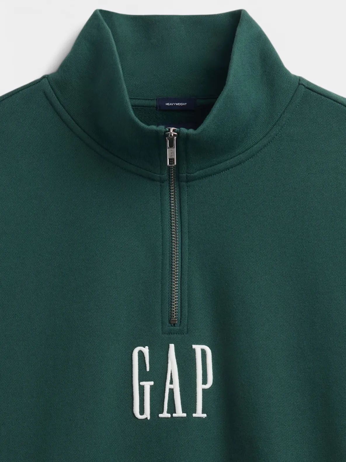 Heavyweight Oversized Logo Quarter-Zip Pullover
