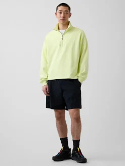 Heavyweight Oversized Logo Quarter-Zip Pullover