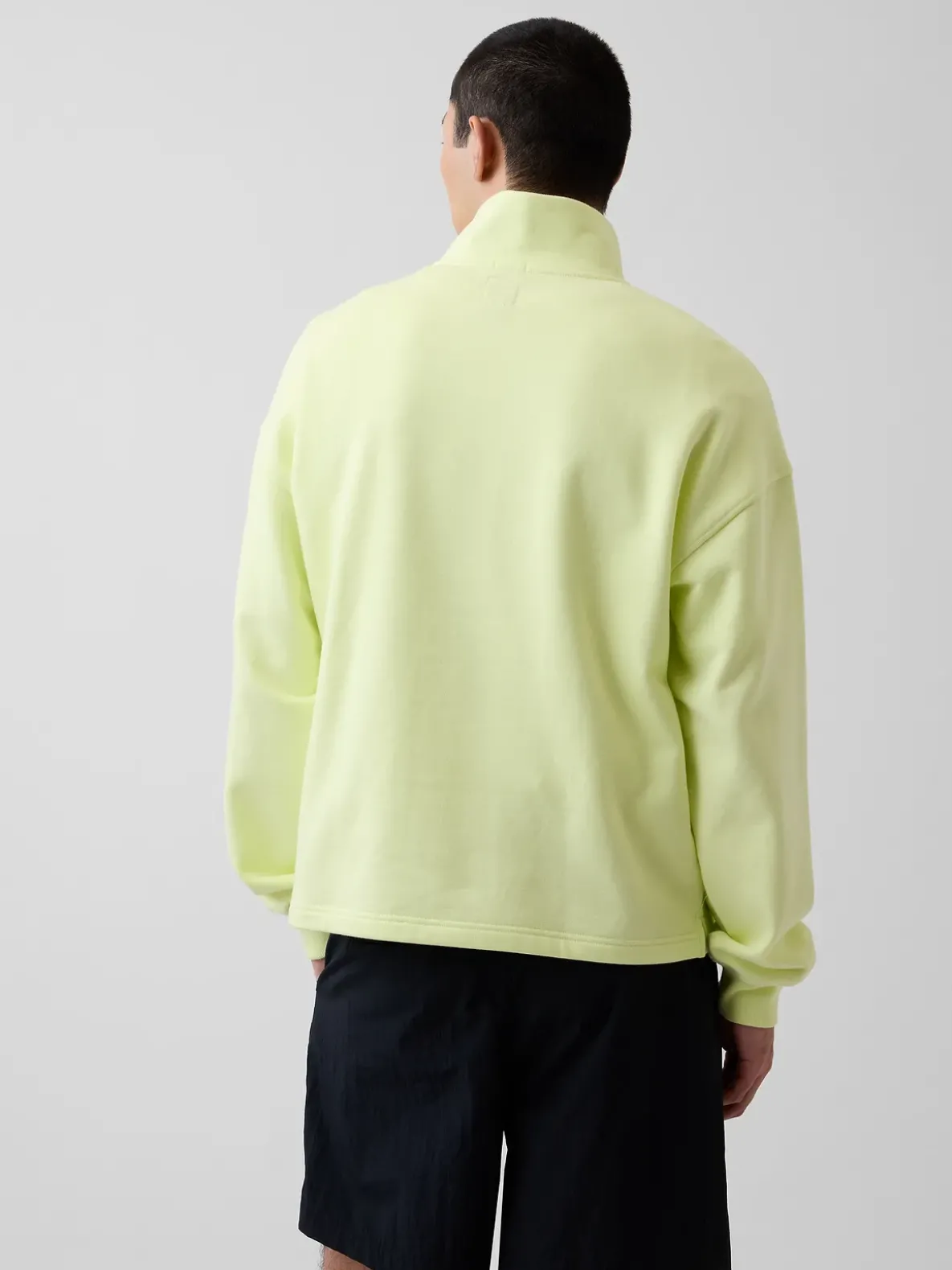 Heavyweight Oversized Logo Quarter-Zip Pullover