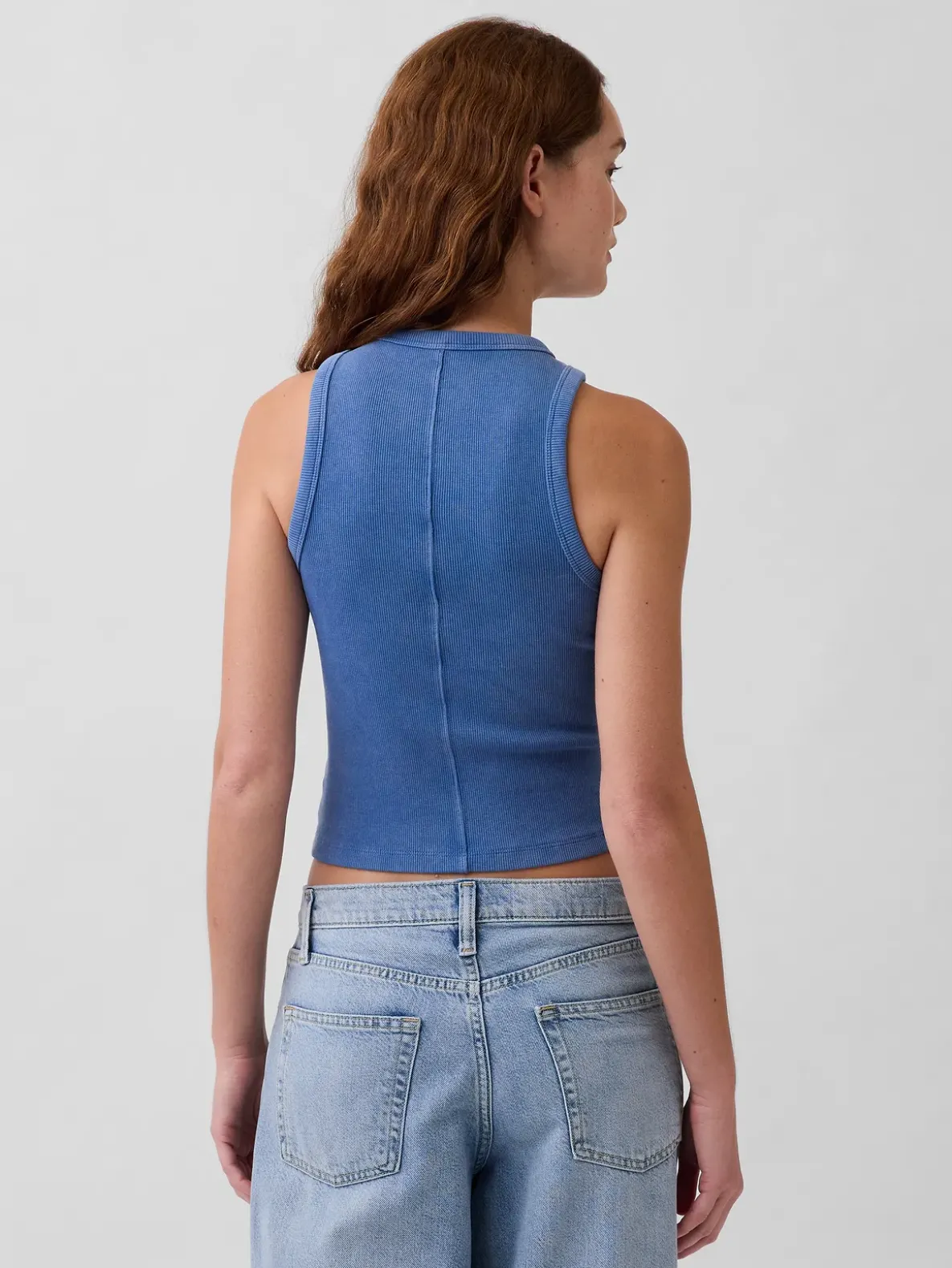 Heavyweight Rib Halter Tank Top