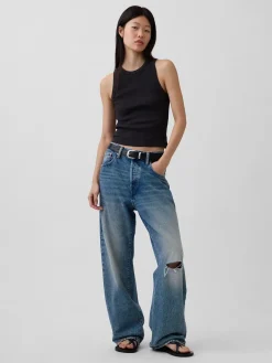 Heavyweight Rib Halter Tank Top