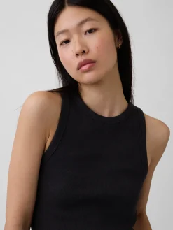 Heavyweight Rib Halter Tank Top