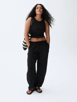 Heavyweight Rib Halter Tank Top