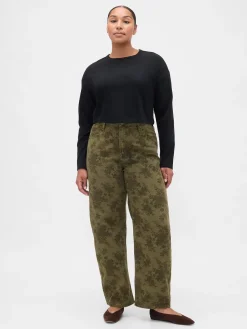 High Rise Barrel Jeans