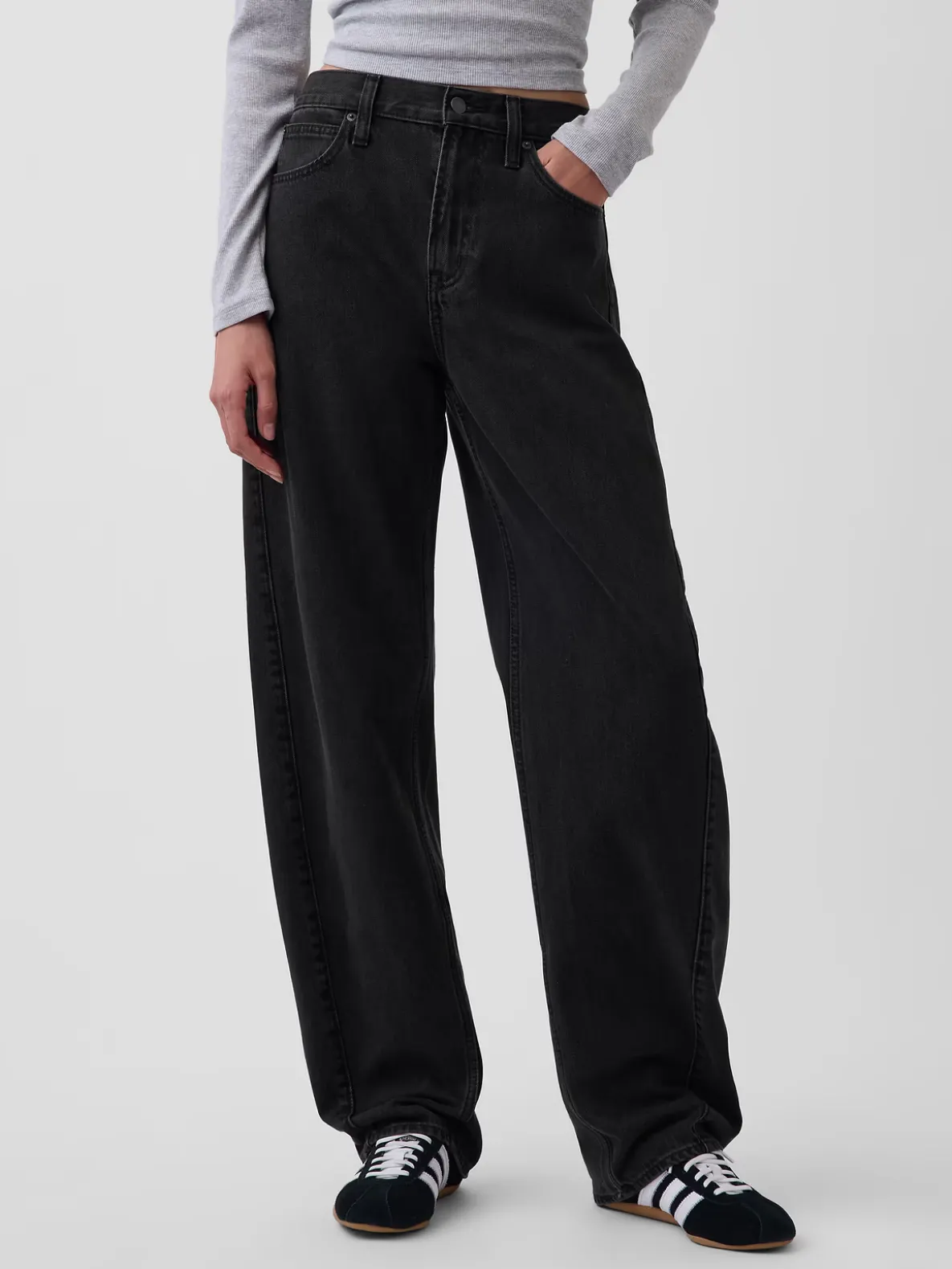High Rise Barrel Jeans