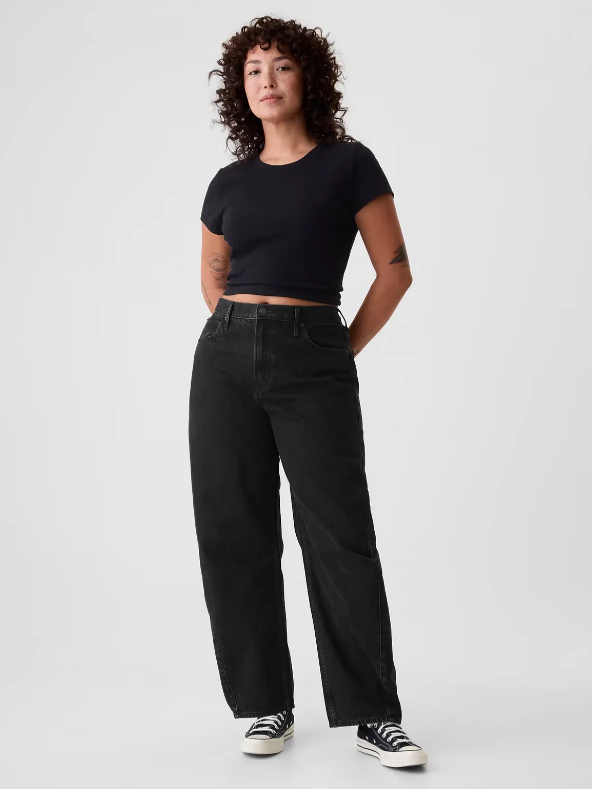 High Rise Barrel Jeans