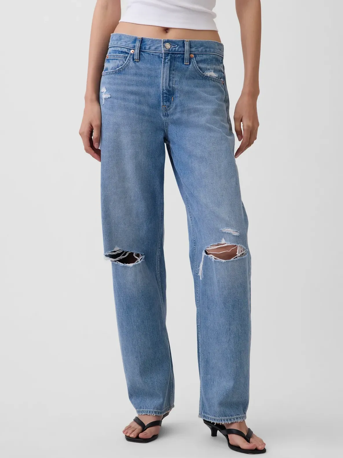 High Rise Barrel Jeans