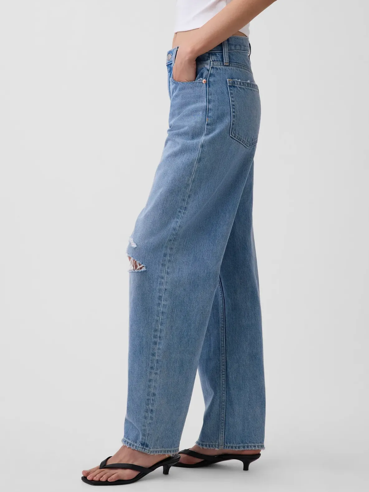 High Rise Barrel Jeans
